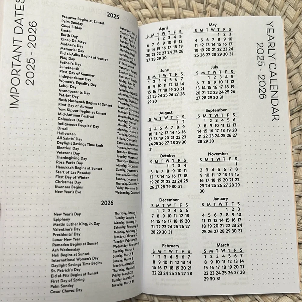 PEN + GEAR Blue and Orange Pocket Planner APRIL 2025 - MARCH 2027 NWT
